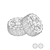 MJX 1415B1 TIRES (TPR) (2PCS) FOR 14301