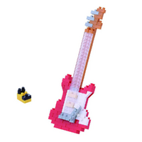 NANOBLOCK ELECTRIC GUITAR RED MICRO BUILDING BLOCK 160 PIECE