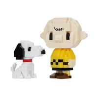 NANOBLOCK PEANUTS - CHARLIE BROWN WITH SNOOPY MICRO BUILDING BLOCK 290 PIECE