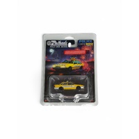 OZ WHEELS POLICE HOLDEN VL COMMODORE BT1 1986 YELLOW/SILVER 1/64 SCALE DIECAST VEHICLE