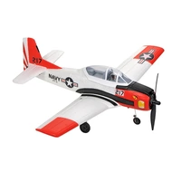 TOP RC 450MM MINI T-28 TROJAN RTF MODE 2 RC PLANE - RED [PMQTOP129B02]