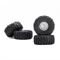 PROLINE PRO1025110 1/30 SCALE BAJA PRO X FRONT/REAR MOUNTED WHEEL/TYRES CHROME BEAST, 4PCS, FOR AXIAL SCX30 RC CRAWLER 