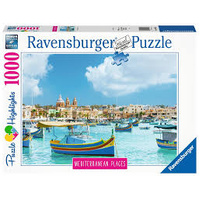 RAVENSBURGER 00280 MEDITERRANEAN PLACES MALTA 1000PC JIGSAW PUZZLE