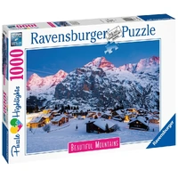 RAVENSBURGER 02543 BEAUTIFUL MOUNTAINS BERNESE OBERLAND MURREN 1000PC JIGSAW PUZZLE