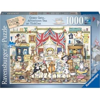 RAVENSBURGER 02888 CRAZY CATS... AFTERNOON TEA AT TIDDLES 1000PC JIGSAW PUZZLE