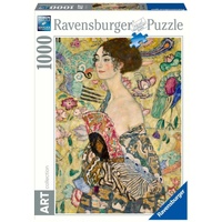 RAVENSBURGER 11323 ART COLLECTION KLIMT LADY WITH A FAN 1000PC JIGSAW PUZZLE