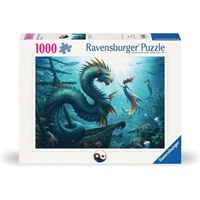RAVENSBURGER 14348 ENCHANTED DEPTHS DRAGON MERMAID AND TURTLES 1000PC JIGSAW PUZZLE