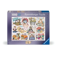 RAVENSBURGER 14522 LINDA JANE SMITH VINTAGE NO.18 CRAZY CATS CALENDER 1000PC JIGSAW PUZZLE