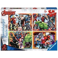 RAVENSBURGER 40330 MARVEL AVENGERS ASSEMBLED 4 IN A BOX 100PC JIGSAW PUZZLES