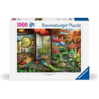 RAVENSBURGER 174973 JAPANESE GARDEN TEAHOUSE 1000PC JIGSAW PUZZLE