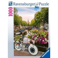 RAVENSBURGER 175963 BICYCLE AND FLOWERS IN AMSTERDAM 1000PC JIGSAW PUZZLE