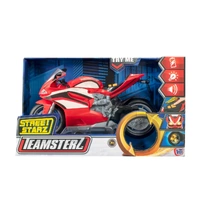 TEAMSTERZ STREET MOVERZ RED WHEELIE BIKE WITH LIGHT AND SOUND