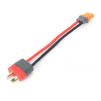 DEANS MALE TO IC2 FEMALE PLUG ADAPTOR CABLE FOR USE WITH DEANS BATTERY IN LOSI/ ARRMA/ SPEKTRUM/ E-FLITE