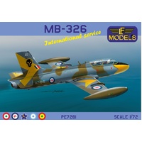 LF MODELS PE7281 AERMACCHI MB-326 JET TRAINER INTERNATIONAL SERVICE 1/72 SCALE PLASTIC MODEL KIT