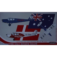 KORA MODELS 72.170 DESOUTTER MK.II SPORTS COUPE RACE PLANE WITH AUS DECALS TWO PLANES 1/72 SCALE PLASTIC MODEL KIT