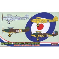 KORA MODELS 72.184 HAWKER AUSTRALIAN DEMON SILVER AND YELLOW WINGS 1/72 SCALE PLASTIC MODEL KIT
