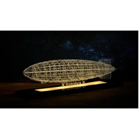DANCING WINGS VS38 AIRSHIP LUFTSCHIFF HINDENBURG LZ-129 AND LED BASE 1/453 SCALE CLEAR ACRYLIC  MODEL KIT