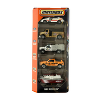 MATCHBOX C1817 5 PACK MBX RESCUE IV DIECAST CARS