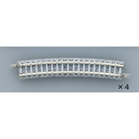 Tomix 1865 N Curve PC Track 15-3/8" 391mm Radius, 15° (4)