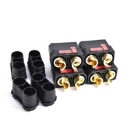 TORNADO RC BLACK QS8 PLUG FEMALE 4PCS [TRC-QS8-F4]