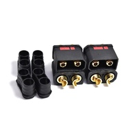 TORNADO RC BLACK QS8 PLUG MALE 4PCS [TRC-QS8-M4]