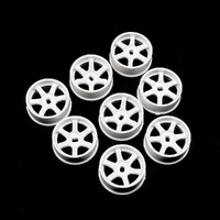 YEAH RACING WL-0145WH PLASTIC NARROW RIM SET 8.5MM (OFFSET 0 +1 +2 +3) WHITE FOR 1/28 AWD MINI-Z