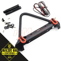 YEAH RACING YA-0548 ALUMINIUM ALLOY FRONT BUMPER WITH LED LIGHT FOR SCX10 II, TRX-4, VENTURE, BOM, GS02F G6 CERTIFIED