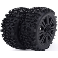ZD RACING ZD8490 WHEELS AND TIRES TO SUIT A 1/8 SCALE OFF ROAD BUGGY INCLUDES 1 PAIR OF TYRES