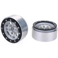 ZD RACING T19B 1.9 INCH SILVER/BLACK BEADLOCK 1/10 RC CRAWLER TRUCK RIMS
