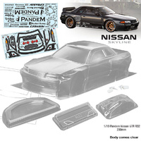 BODYWORX N125 R32 GTR PANDEM 1/10 DRIFT BODY CLEAR