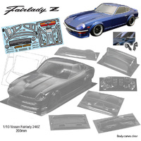 BODYWORX N149 FAIRLADY 240Z 200MM 1/10 DRIFT BODY CLEAR