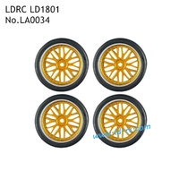 LDRC LA0034 LD18 DRIFT TYRES MTD GOLD WHEELS 4 PIECES